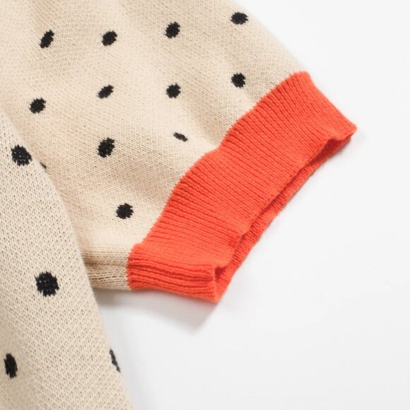 Polka Dot Knit Bird Sweater - Picture 2 of 7